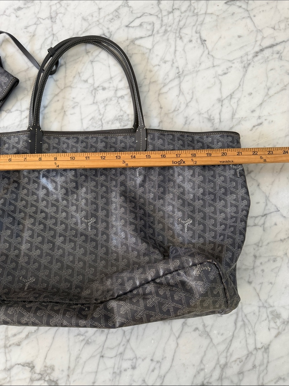 Goyard Saint Louis PM Tote Bag in Gray with 1 interior detachable snap pouch - Picture 7 of 13